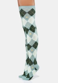 Isle Argyle Knee High Socks