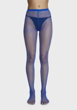 Cobalt Demon Days Fishnet Tights