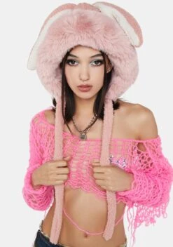 Rose Curious Creature Furry Beanie