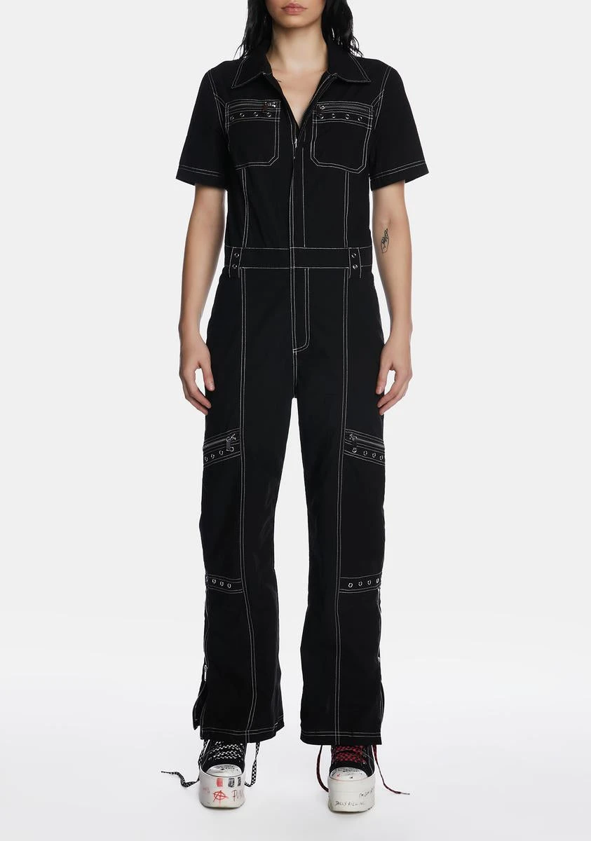 Too Cool To Care Twill Jumpsuit - Image 4