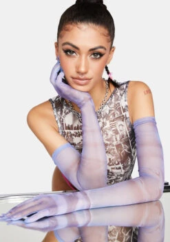 Blue Fairy Mesh Gloves