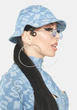 Dick Monogram Denim Bucket Hat