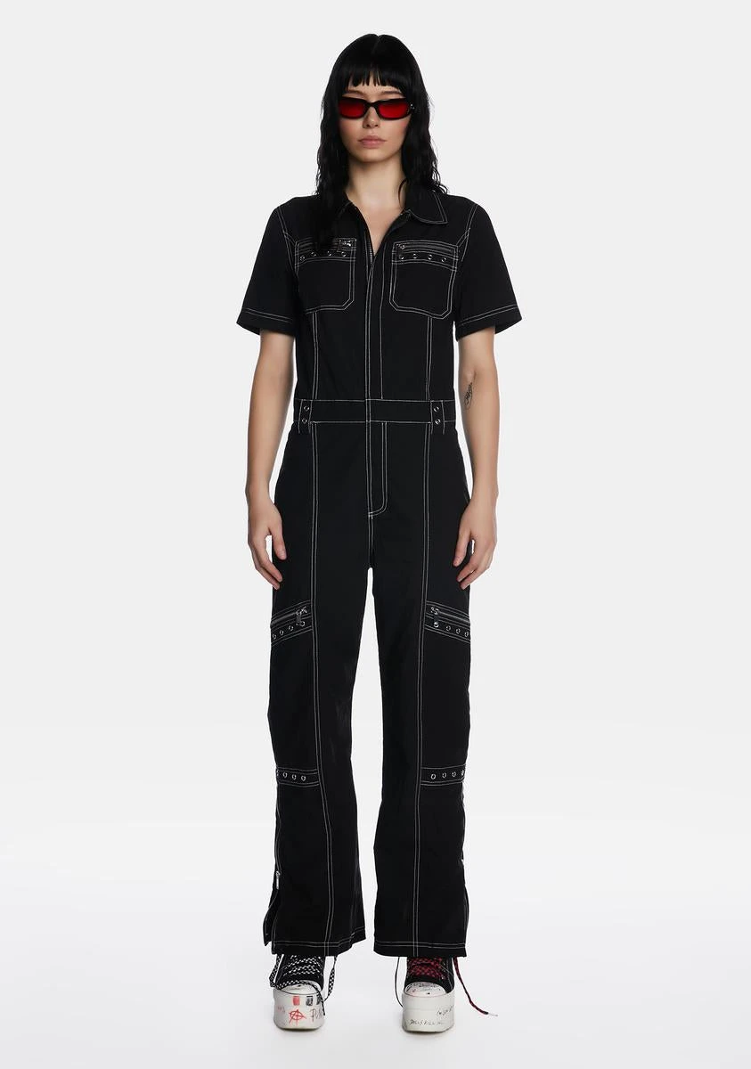 Too Cool To Care Twill Jumpsuit - Image 2