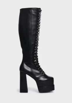 Lamoda Hinting Platform Knee High Boots