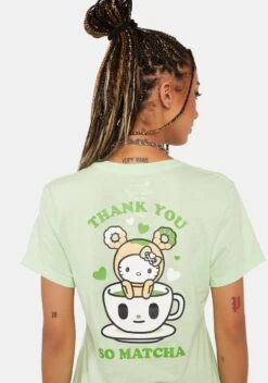 X Hello Kitty Mochi Matcha Kitty Tee