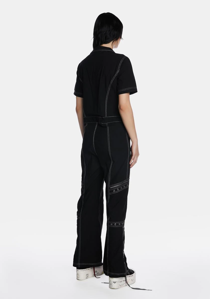 Too Cool To Care Twill Jumpsuit - Image 3