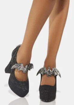 PLEASER Lace Demon-18 Mary Jane Heels