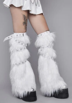 Icy God Forsaken Faux Fur Leg Warmers