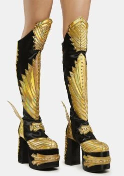 Wrath Of Goddess Knee High Boots