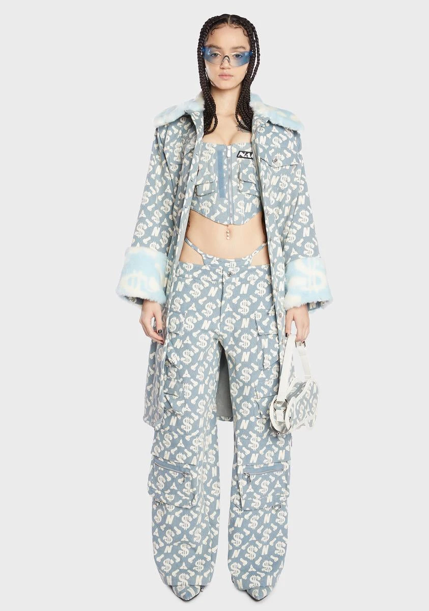 Monogram Denim Baggy Workwear Pants - Image 3