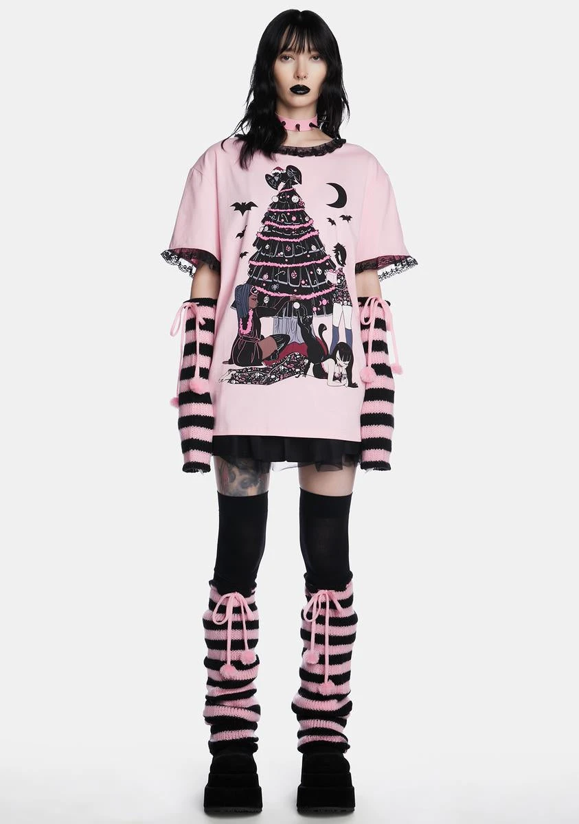 Pity Me Tonight Striped Arm And Leg Warmer Set - Image 3