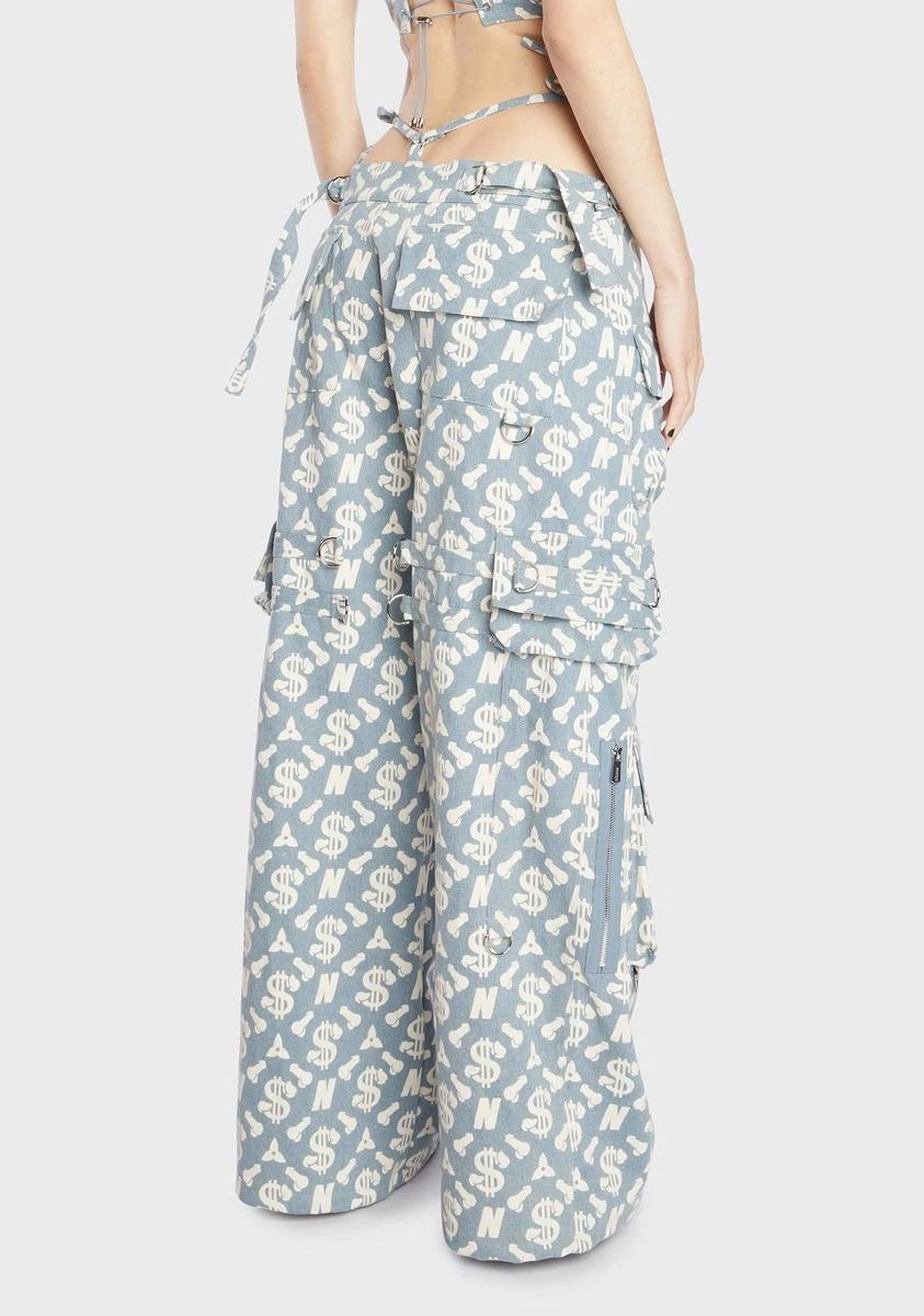 Monogram Denim Baggy Workwear Pants - Image 5