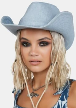Denim Cowboy Hat