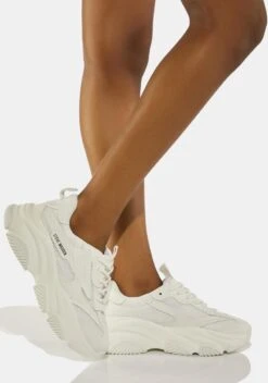 Steve Madden White Possession Sneakers