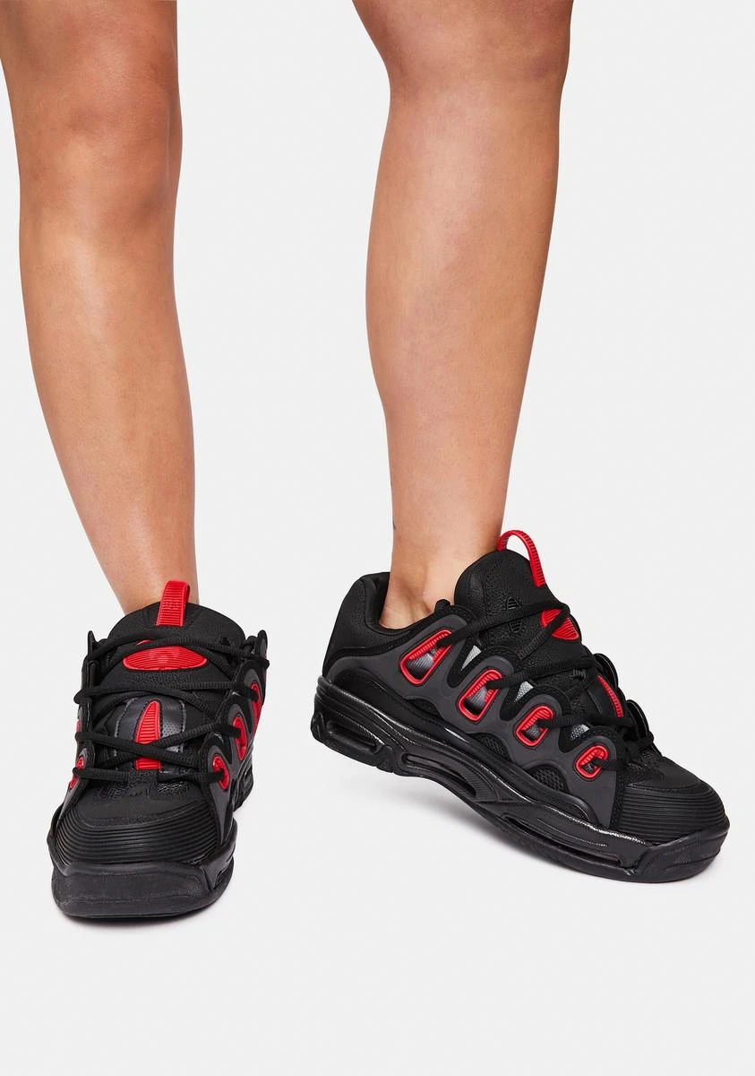 Osiris D3 2001 Black & Red Sneakers - Image 3
