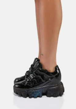 Sparkle Soursop Low Top Wedge Sneakers